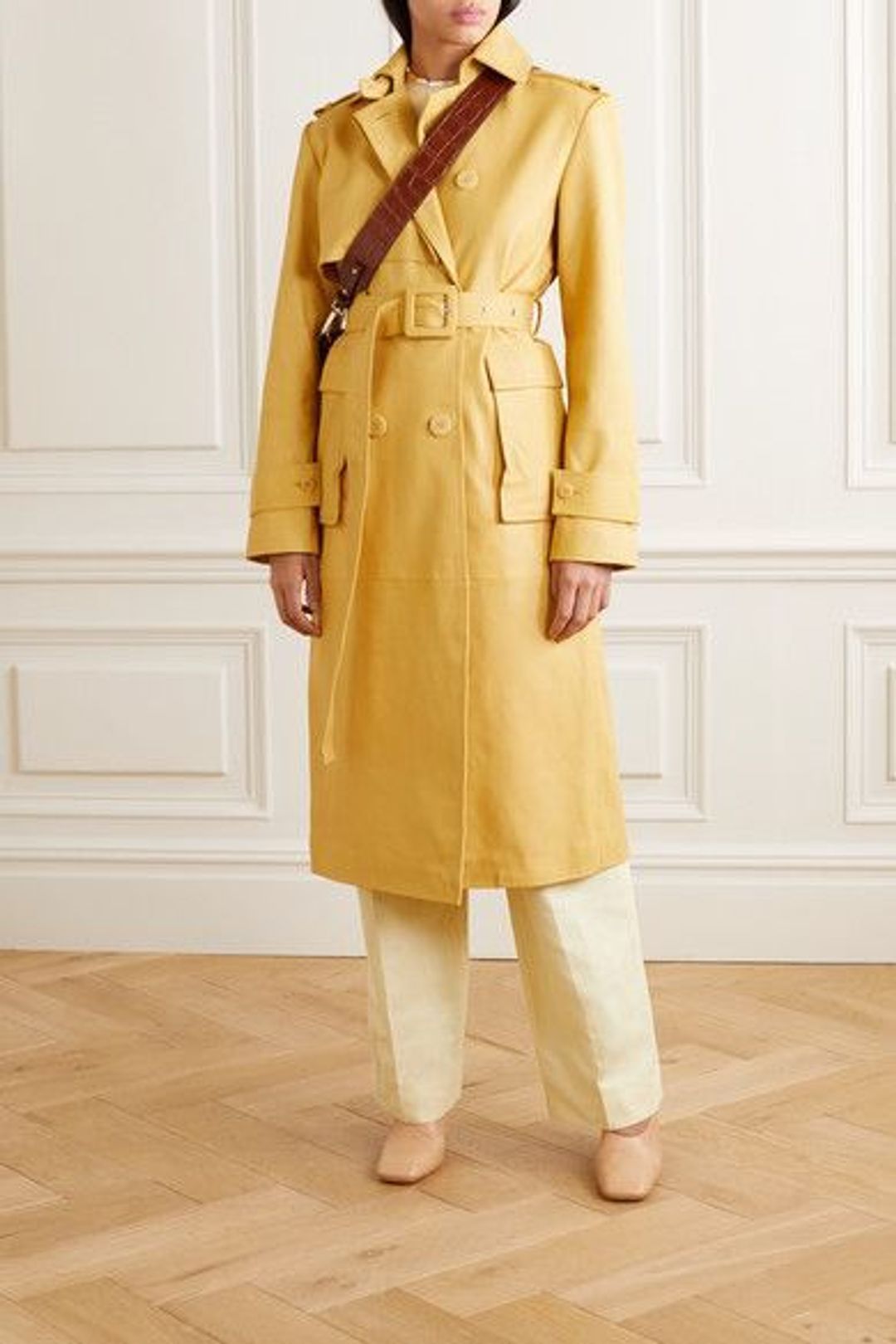 Pirello double-breasted leather coat #2